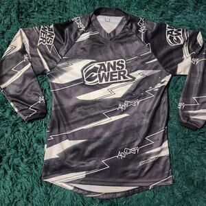 Answer Racing Syncron Motocross Jersey Black/White Long Sleeve Size Small